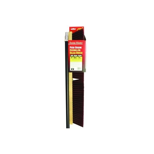 BROOM MAROON DURASTRAN W/HANDLE 24"